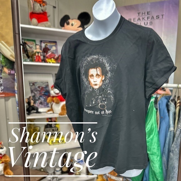 Edward Scissorhands Johnny Depp VNTG Y2K sz XL tee A38 - Picture 1 of 6